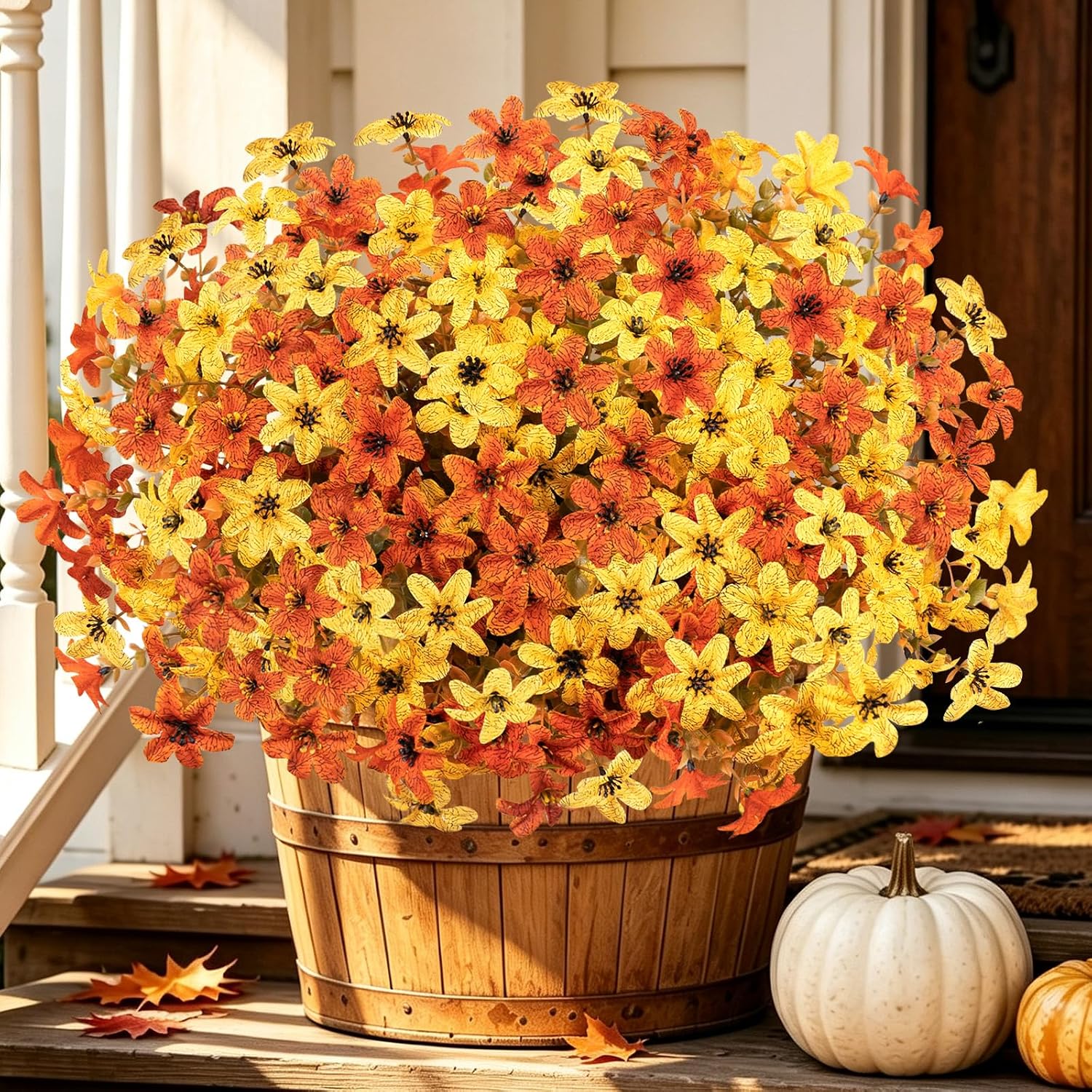 12 Bundles Artificial Fall Mums - Image 10