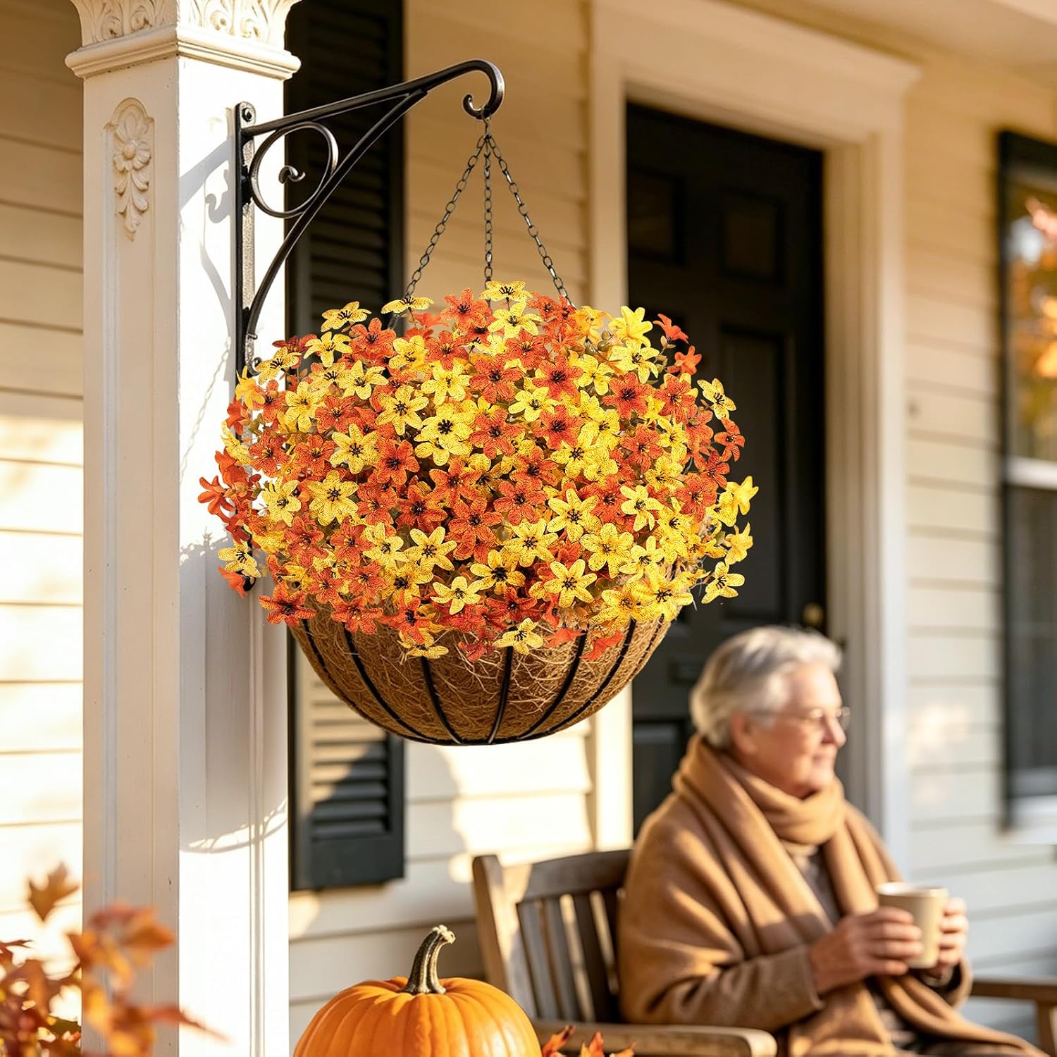 12 Bundles Artificial Fall Mums - Image 6