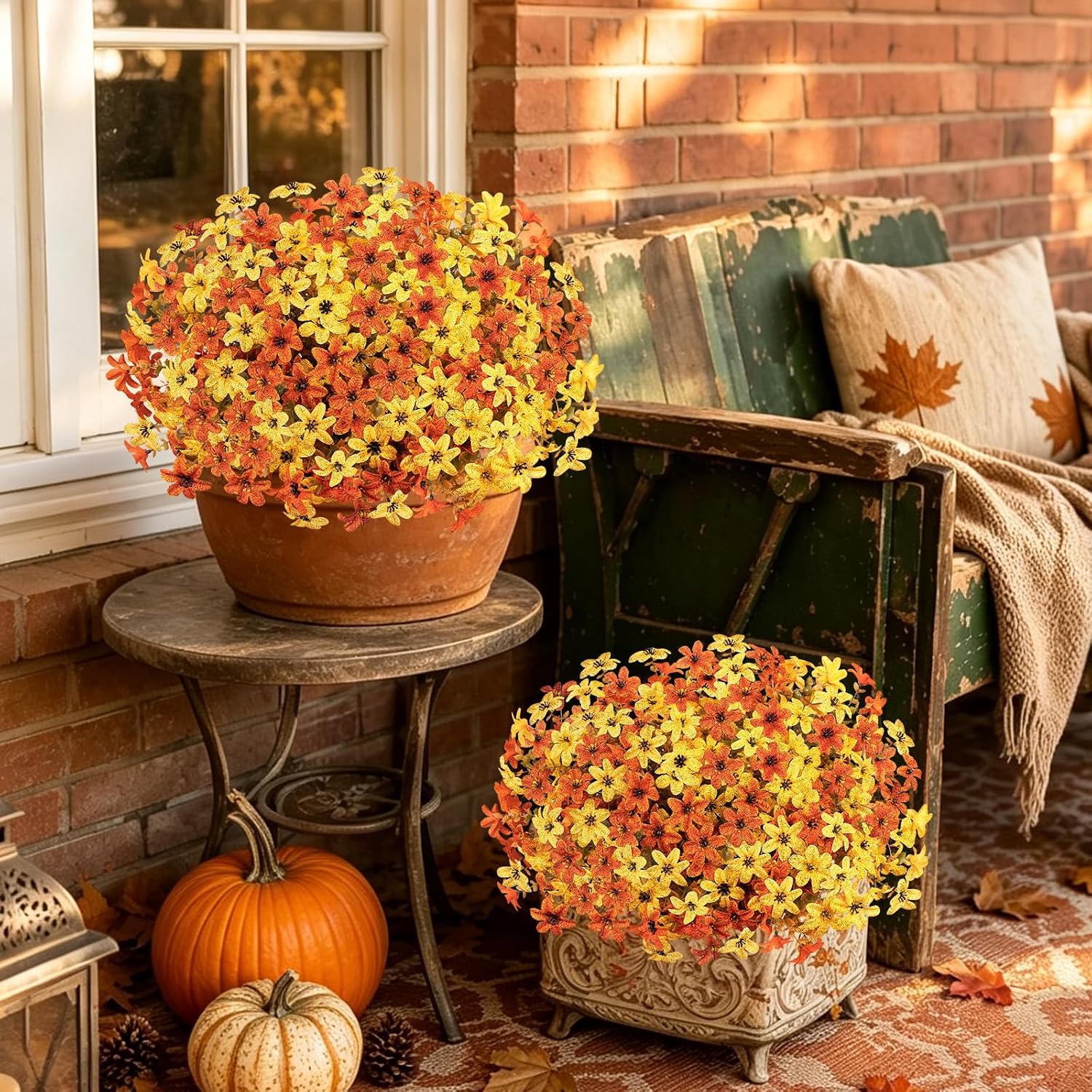 12 Bundles Artificial Fall Mums - Image 7