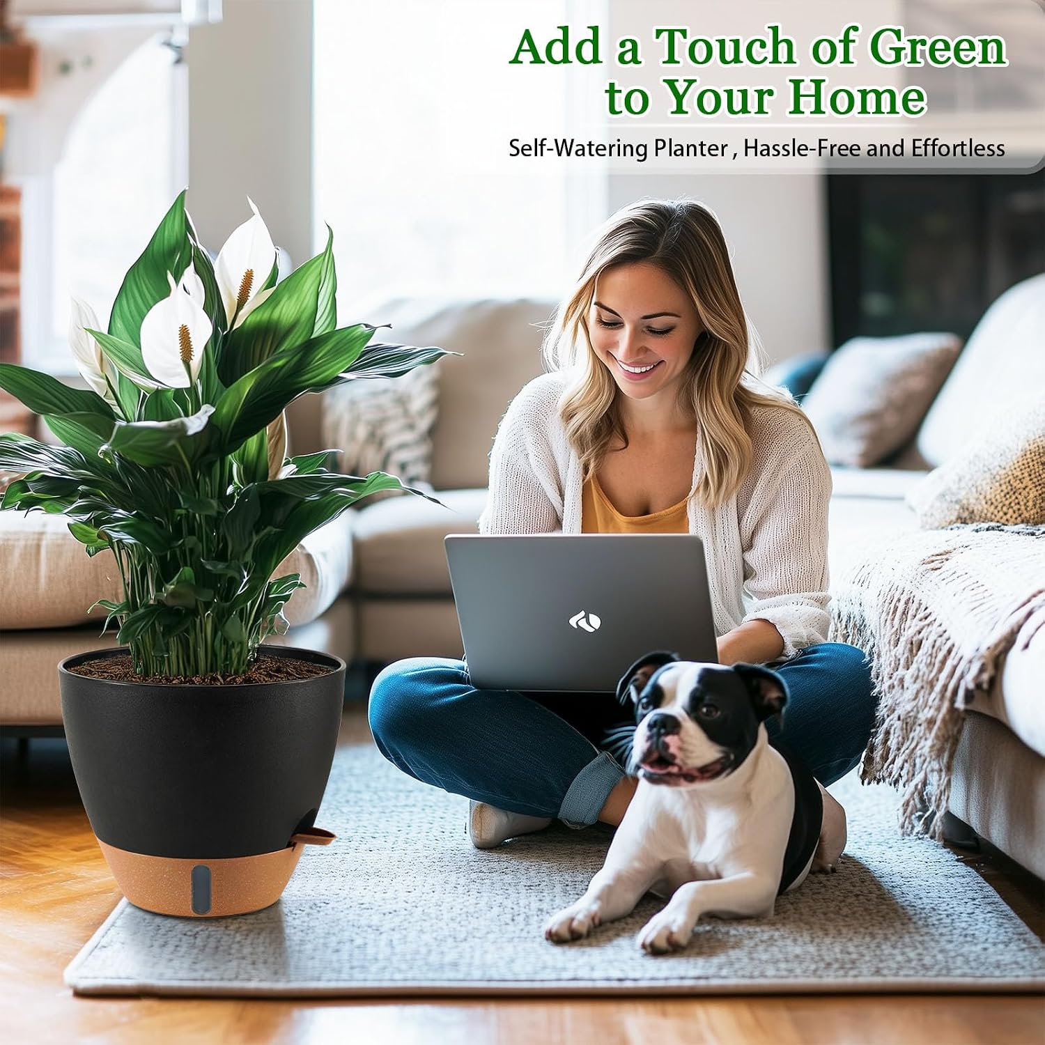 Self-Watering Pots for Indoor and Outdoor Plants, 3 Sizes