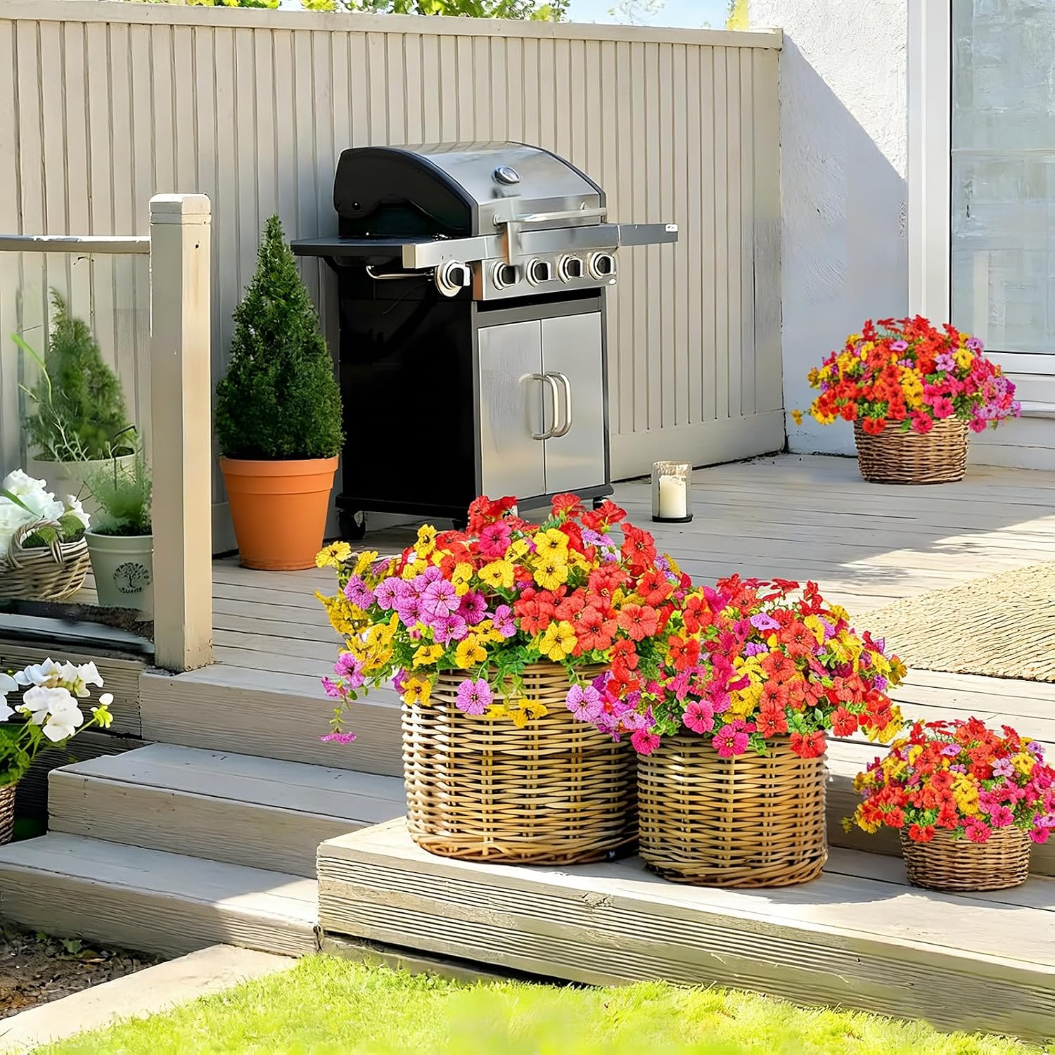 12 Bundles Artificial Outdoor Flowers - Image 6