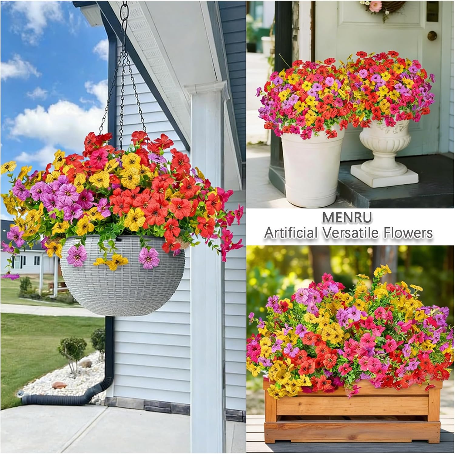 12 Bundles Artificial Outdoor Flowers - Image 7