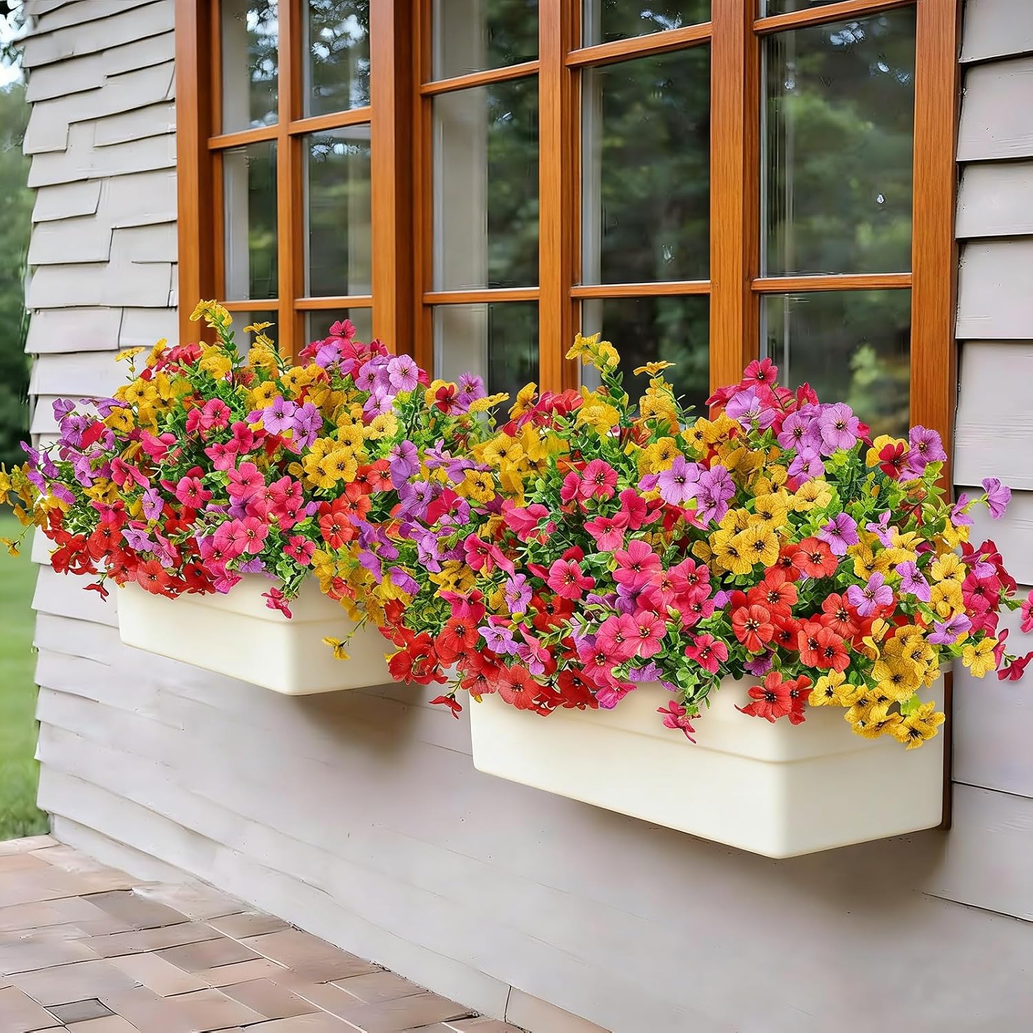 12 Bundles Artificial Outdoor Flowers - Image 4